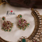 Royal moissanaite Kundan Jadau Lakshmi Jalebi pattern Necklace NC2419