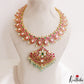 Royal Two-In-One Reversible Mango Motifs Jadau Haaram With Green Bead Drops NC3255