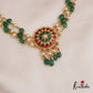Stunning Floral Motifs Triple Strand Pearl Bead Chain Necklace NC2744