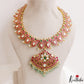 Royal Two-In-One Reversible Mango Motifs Jadau Haaram With Green Bead Drops NC3255