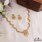 Elegant Floral Motifs CZ Victorian Necklace With Pearl Drops  NC3235 (Available In 4 Colors)