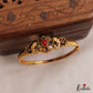 Trendy Antique Floral Elephant Motifs Bracelet/Openable Single Kada B540