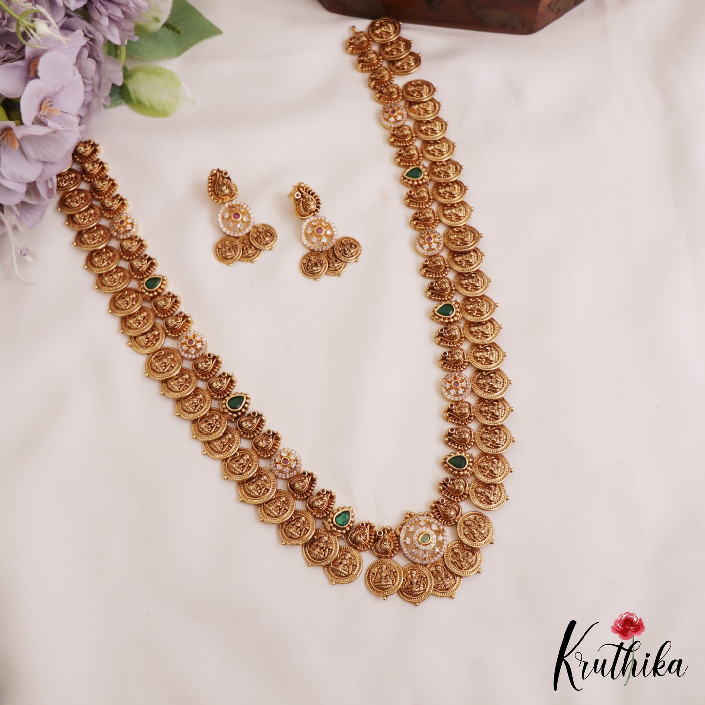 Stunning Antique Lakshmi Motifs Kasu Mala Haaram LH2059