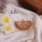 Elegant AD Peacock Kemp Hair Clip with Golden Beads J178