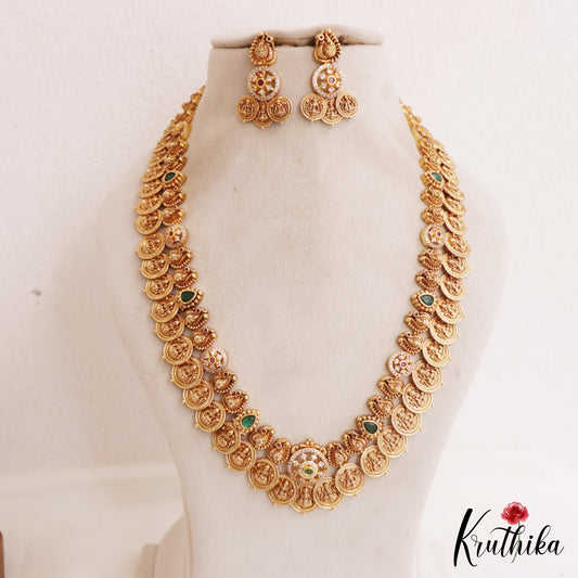 Stunning Antique Lakshmi Motifs Kasu Mala Haaram LH2059