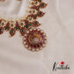 Traditional Mango Floral Jadau Necklace With Interchangeable Pendant NC2609 (Available In 2 Colors)