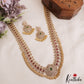 Gorgeous AD Peacock Square Motifs Jadau Kasu Haaram LH2068
