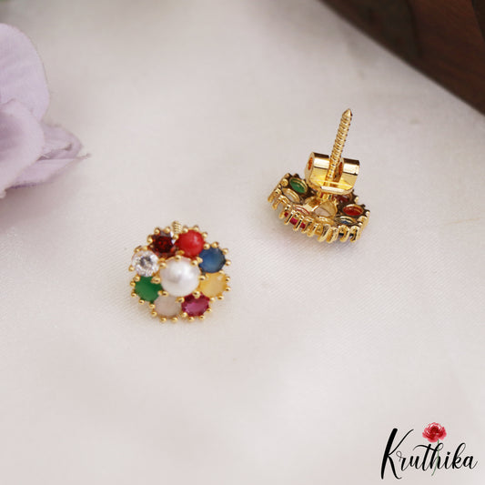 Trendy Navratna Earrings E1233