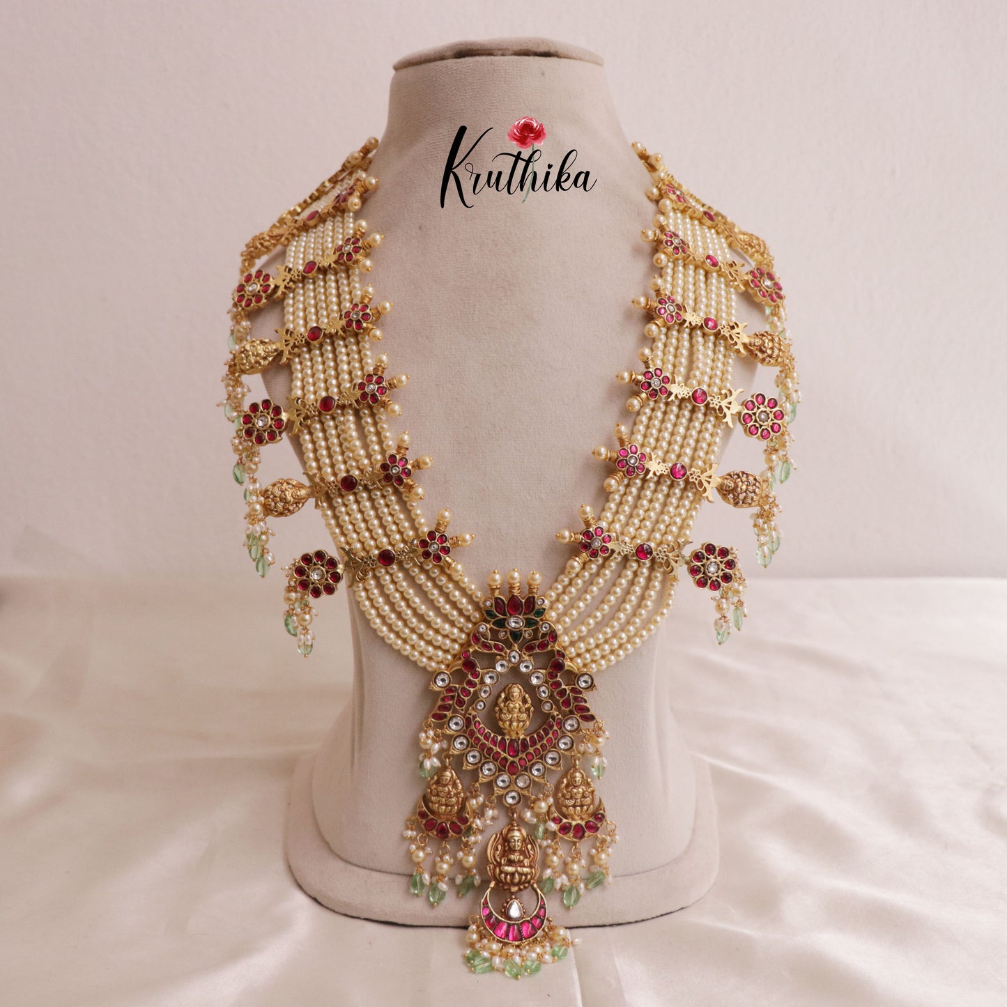 Exquisite Antique Jadau Long Haaram LH500-