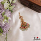 Trendy Antique Lakshmi Peacock Motifs Jadau Maang Tikka With Pearl Bead Drops MT405 (Available In 4 Colors)