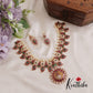 Traditional Mango Floral Jadau Necklace With Interchangeable Pendant NC2609 (Available In 2 Colors)