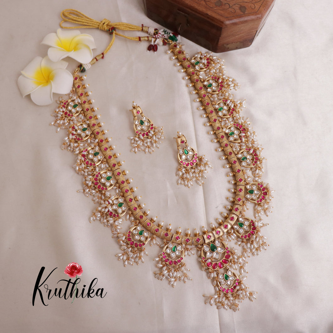Royal Jadau Floral Guttaposalu Haram LH1838