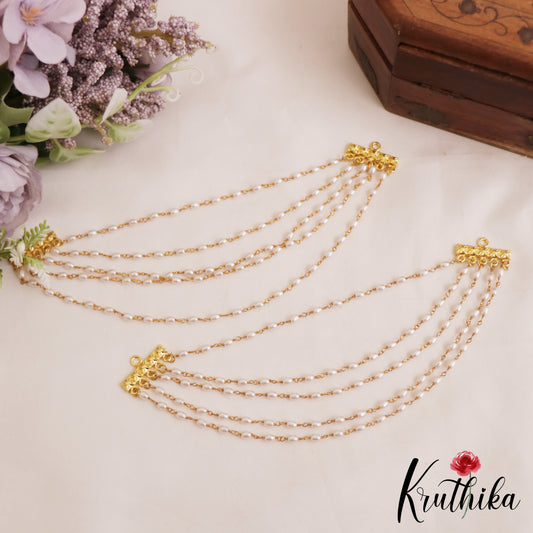 Elegant Multi Strand Pearl Earchains EC202