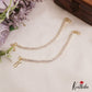 Simple Gold-Tone CZ Earchains EC219