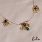 Pretty Teardrop Motifs Jadau Invisible Chain With Pearl Drops NC2720 (Available In 2 Colors)