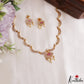 Elegant Floral Motifs CZ Victorian Necklace With Pearl Drops  NC3235 (Available In 4 Colors)