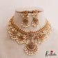Elegant Floral Motifs Guttapoosalu Necklace With Pearl Drops NC2787