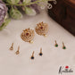 Sparkling CZ Peacock Floral Stud Earrings With Interchangeable Stones E1086