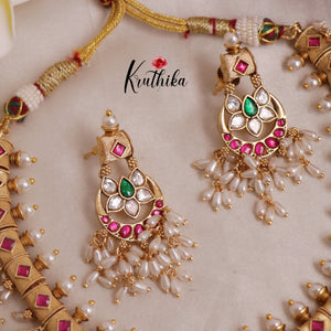 Royal Jadau Floral Guttaposalu  Necklace NC1911