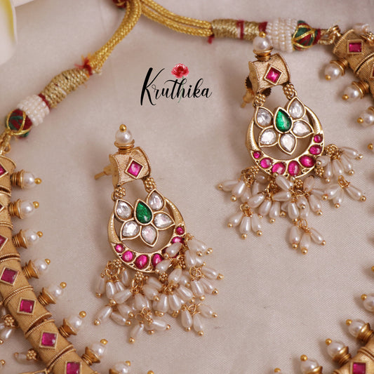 Royal Jadau Floral Guttaposalu  Necklace NC1911