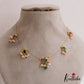 Pretty Teardrop Motifs Jadau Invisible Chain With Pearl Drops NC2720 (Available In 2 Colors)