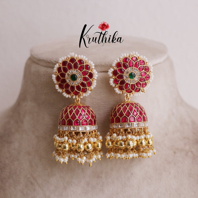 Premium Jadau Jhumkas E479