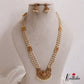 Beautiful Triple Layered Pearl Strands With Lakshmi Peacock Motifs Pendant Haaram LH2012