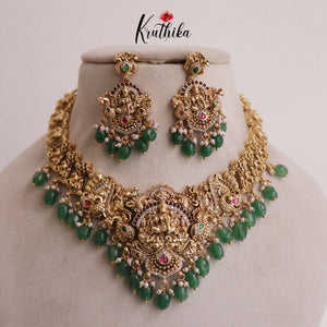 Premium Lakshmi Jadau Necklace NC1945  (Available in 2 Colours)
