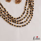 Layered golden beads necklace NC3300