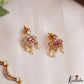 Elegant Floral Motifs CZ Victorian Necklace With Pearl Drops  NC3235 (Available In 4 Colors)
