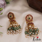 Gorgeous Kemp Floral Jhumka Earrings With Pearl And Bead Drops E873