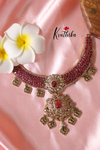 Premium Victorian/CZ Necklace-Ruby NC1272