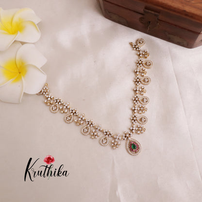 Pretty simple CZ Stone Necklace NC1930