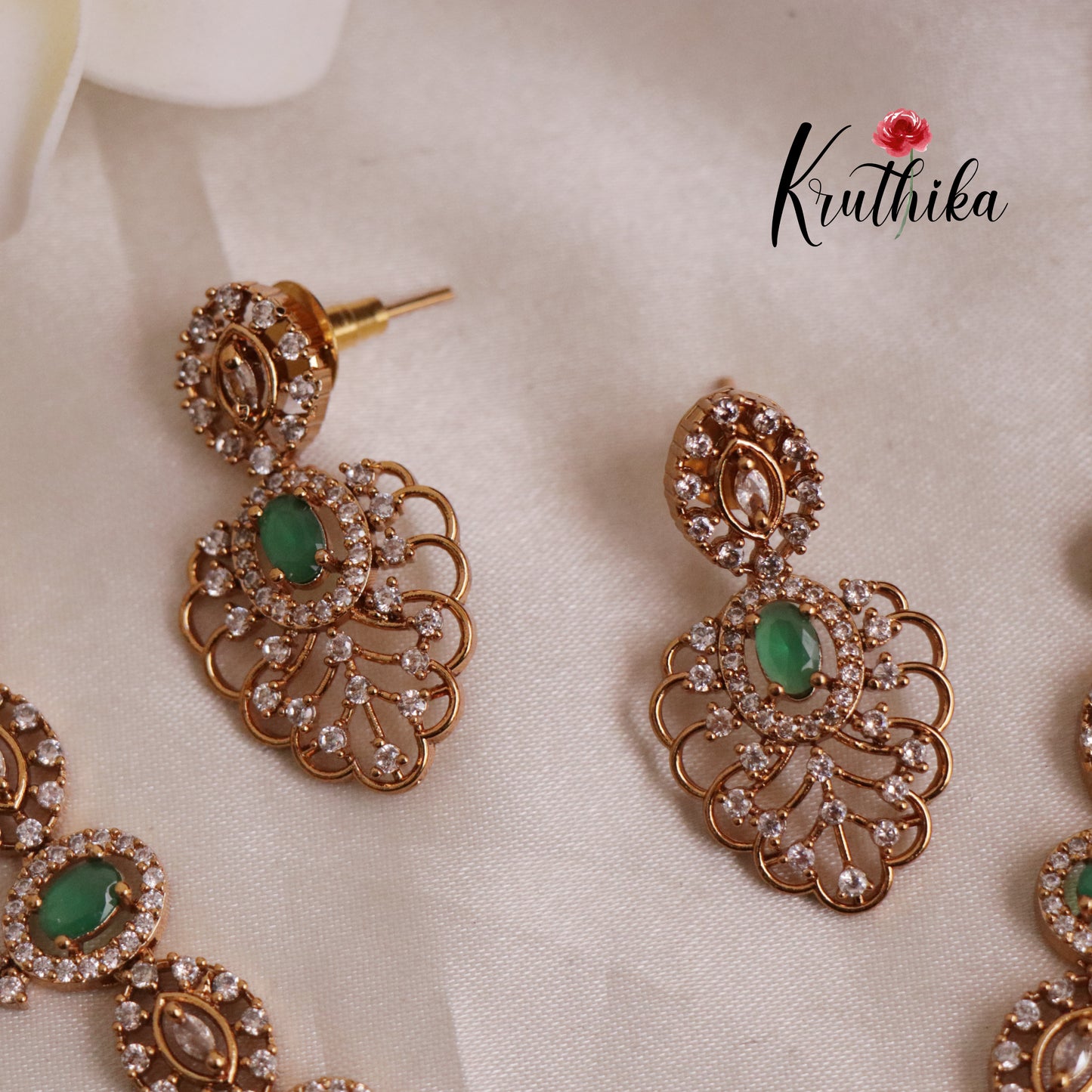 Elegant AD Stone Necklace NC1935 [Available in 2 colours]