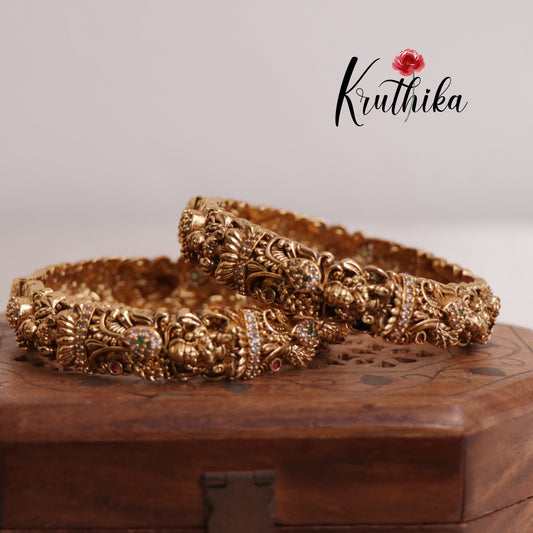 Beautiful  AD Temple Kada  bangles  B177