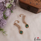Gorgeous Leaf Teardrop Motifs CZ Victorian Ear Cuff E1138 (Available In 8 Colors)