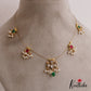 Simple Teardrop Motifs Jadau Invisible Chain With Pearl Drops NC2719 (Available In 4 Colors)