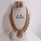 Beautiful Temple Lakshmi Jadau Pendant Haaram with Golden Beads Drops LH1967