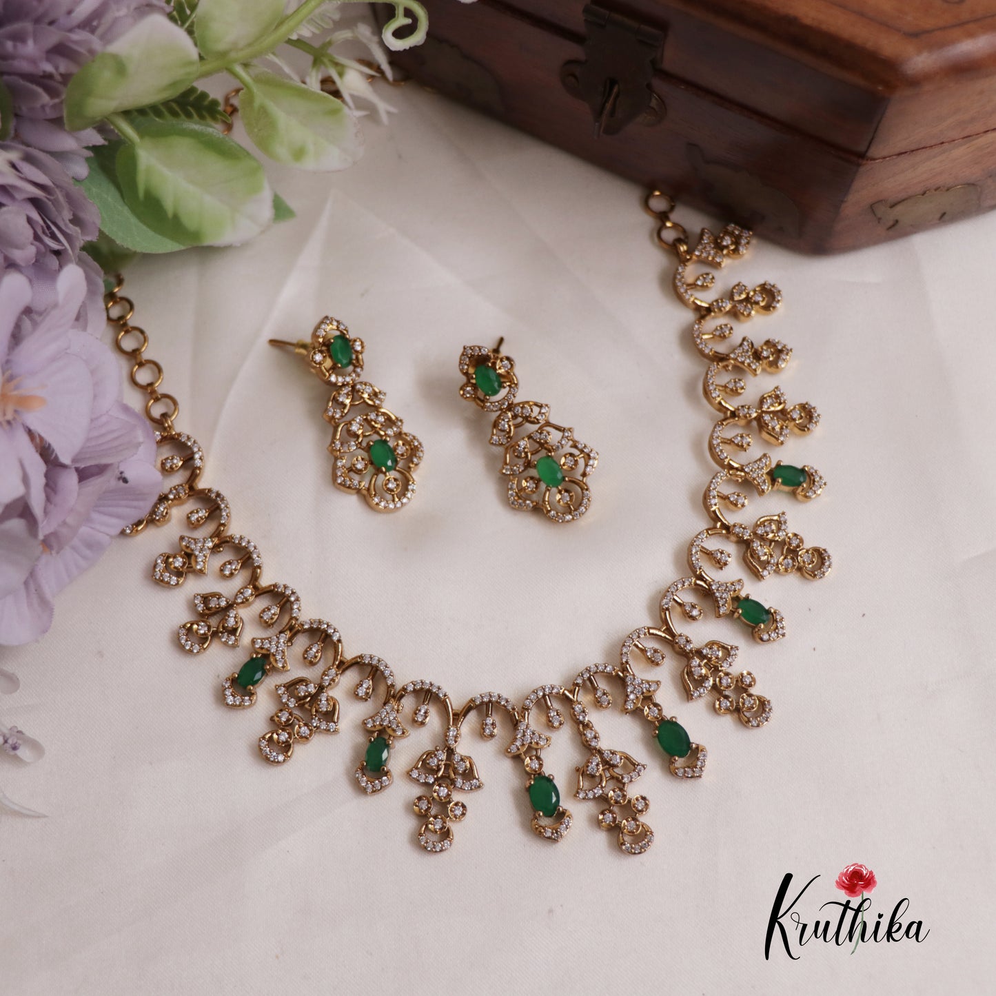 Radiant AD Victorian Necklace NC2515 (Available In 4 Colours)