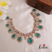 Elegant pastel AD droplet Stone Victorian Necklace NC1929