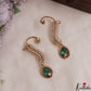 Gorgeous Leaf Teardrop Motifs CZ Victorian Ear Cuff E1138 (Available In 8 Colors)