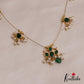 Simple Teardrop Motifs Jadau Invisible Chain With Pearl Drops NC2719 (Available In 4 Colors)