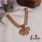 Elegant Jadau Peacock Kasu Necklace with Beads Drops NC2358 (Available in 2 Colours)