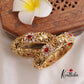 American Diamond Elephant Bangles - B179 (Ruby)