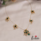 Simple Teardrop Motifs Jadau Invisible Chain With Pearl Drops NC2719 (Available In 4 Colors)