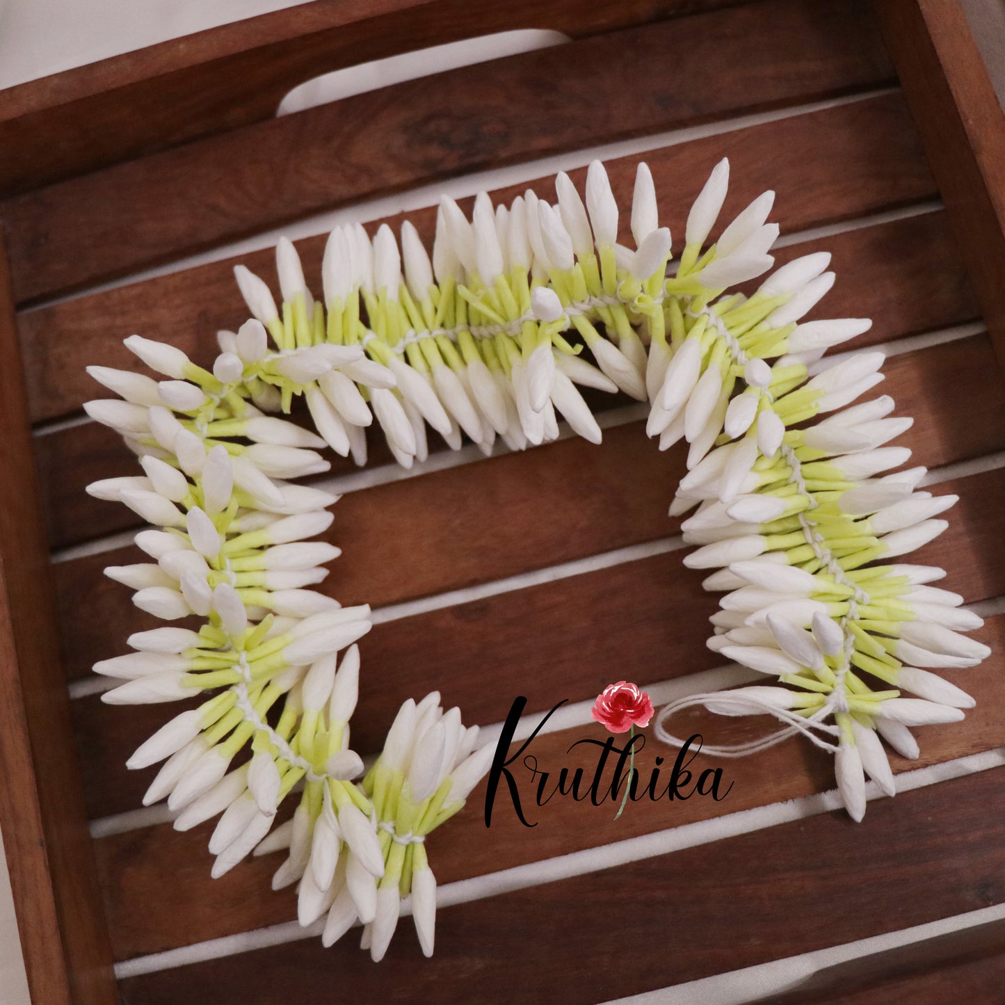 Real Look-Alike Flower Buds String (Gajra) Light Weight & Reusable G03 Style Length -15 inches