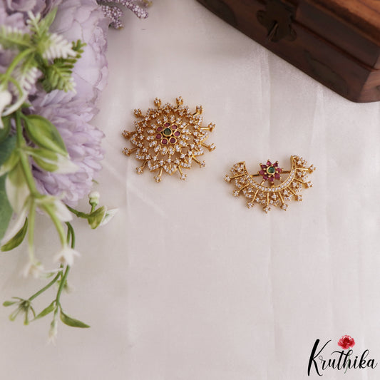 Pretty Floral Motifs Chandra Surya Kemp Hair Ornaments J421