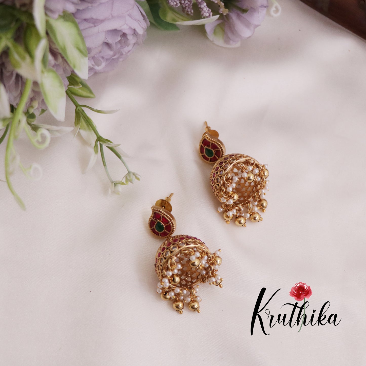 Elegant Jadau Peacock Kasu Necklace with Beads Drops NC2358 (Available in 2 Colours)