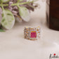 Classic Adjustable Gold-Tone CZ Finger Ring R58 (Available in 2 Colours)