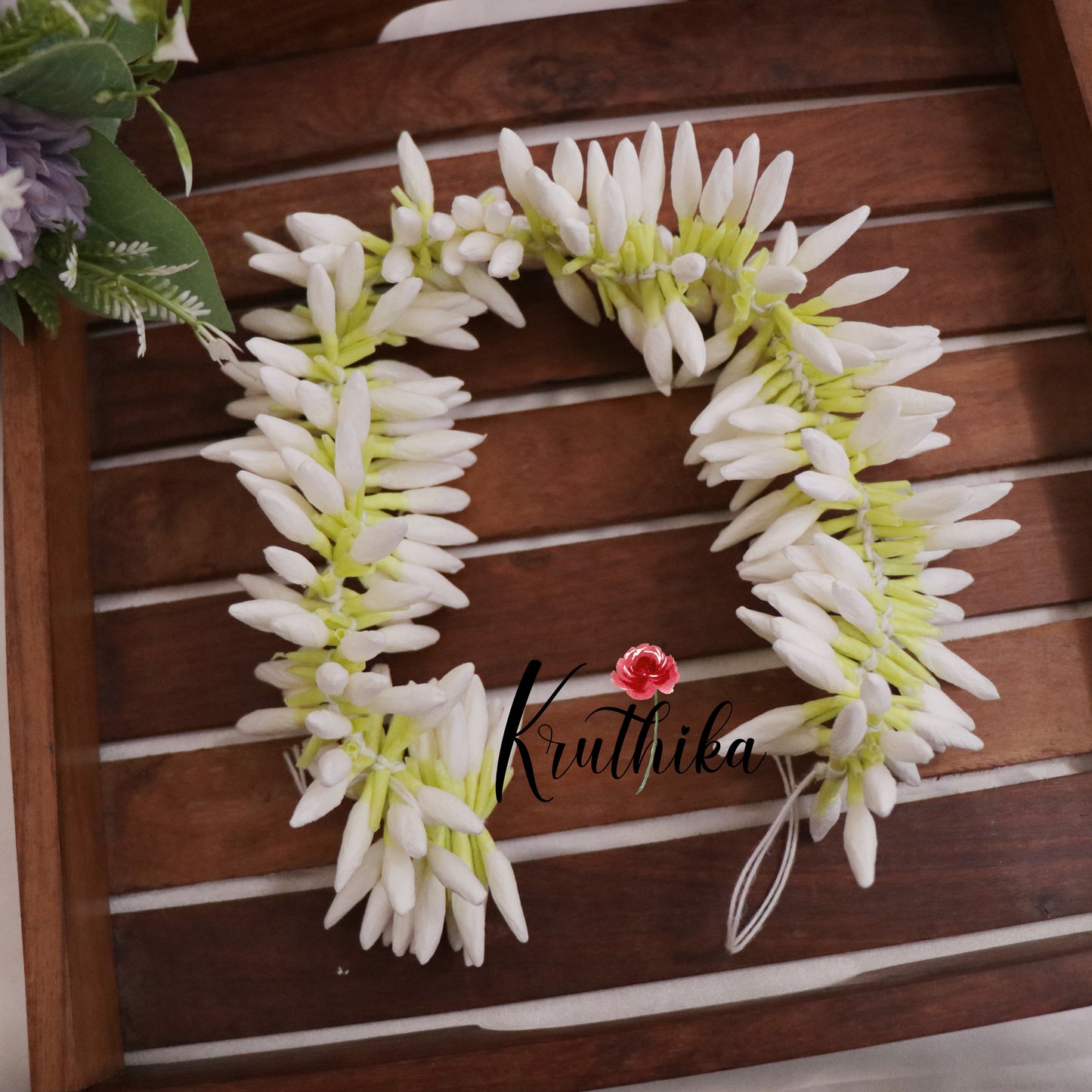 Real Look-Alike Flower Buds String (Gajra) Light Weight & Reusable G03 Style Length -15 inches